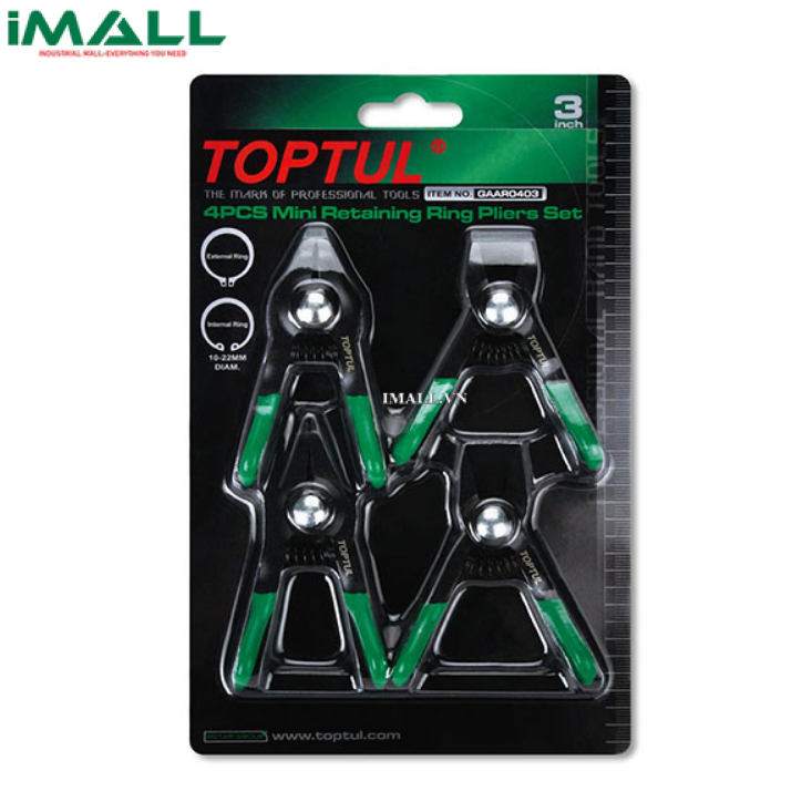 Bộ kìm mở phe mini Toptul GAAR0403 (3")0
