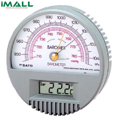 Đồng hồ đo áp suất (cơ) và nhiệt độ điện tử skSATO 7612-00 (930~1070 hPa, 0~50°C)