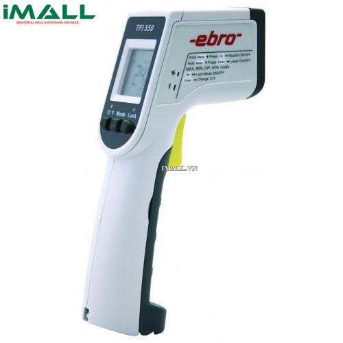 Máy đo nhiệt độ bằng hồng ngoại và Sensor ngoài đo tâm sản phẩm EBRO 1340-1786 (1340-1786) (-60°C– 550°C, 30:1)