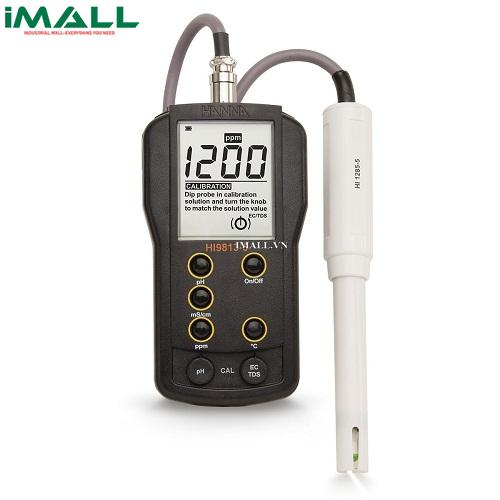 Máy đo pH/EC/TDS/nhiệt độ cầm tay HANNA HI9813-5 (0.0~14.0 pH; 0.00~4.00 mS/cm; 0~1999 mg/L; 0.0~60.0°C)