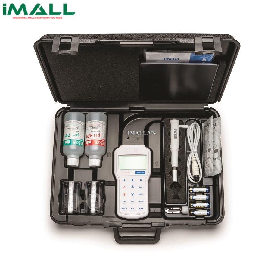 Máy Đo pH/Nhiệt Độ Trong Thịt Thế Hệ Mới HANNA HI98163 (-2.0~20.0 pH, ±2000 mV, 20.0~120.0°C)0