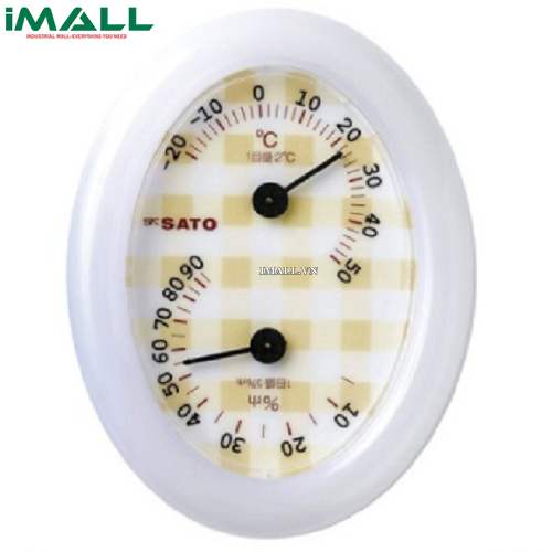 Nhiệt ẩm kế dạng cơ skSATO 1016-00 (-20~50°C, 10~90%rh) (Màu trắng)0