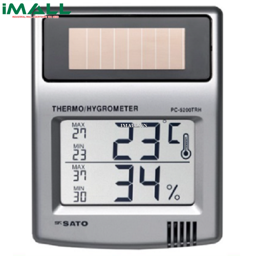 Nhiệt ẩm kế điện tử dùng pin Năng lượng mặt trời skSATO PC-5200TRH (1050-10) (-10~50°C, 20~95%rh)