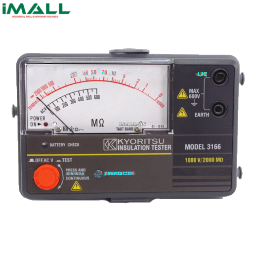 Đồng hồ đo điện trở cách điện, (Mêgôm mét) KYORITSU 3166 (1000V/2000MΩ)0