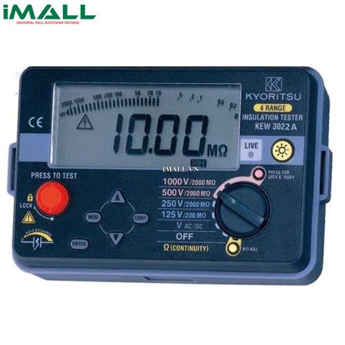 Đồng hồ đo điện trở cách điện, (Mêgôm mét) KYORITSU 3022 (50V, 100V, 250V, 500V/2GΩ)