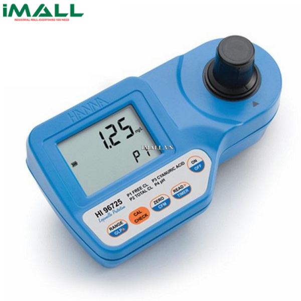 Máy đo Clo/CYA/pH HANNA HI96725 (0.00~5.00 mg/L (ppm), 0~80 mg/L (ppm), 6.5~8.5 pH )0