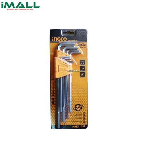 Bộ 9 chìa lục giác đầu bằng (1.5-10mm) INGCO HHK110920