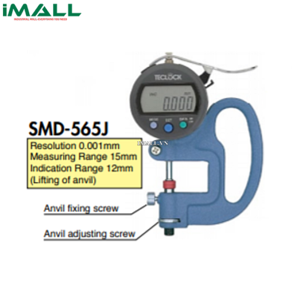 Đồng hồ đo độ dày điện tử TECLOCK SMD-565J (15mm/0.001mm)0