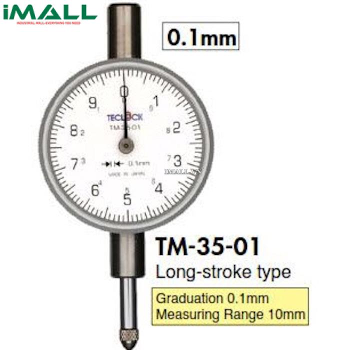 Đồng hồ so loại nhỏ TECLOCK TM-35-01 (10mm, 0.1mm)