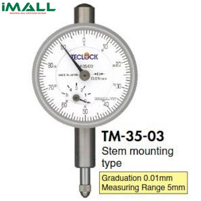 Đồng hồ so loại nhỏ TECLOCK TM-35-03 (5mm, 0.01mm)
