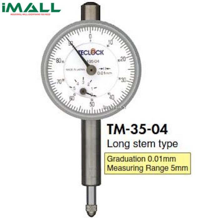 Đồng hồ so loại nhỏ TECLOCK TM-35-04 (5mm, 0.01mm)