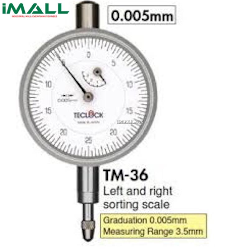 Đồng hồ so loại nhỏ TECLOCK TM-36 (3.5mm, 0.01mm)