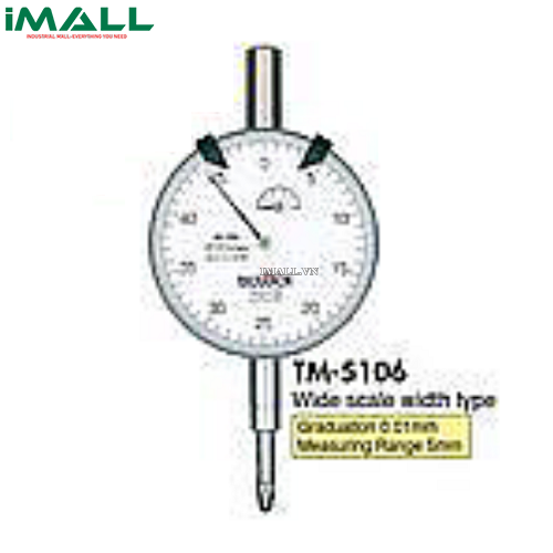 Đồng hồ so TECLOCK TM-5106f (5mm/0.01mm; Lưng phẳng)