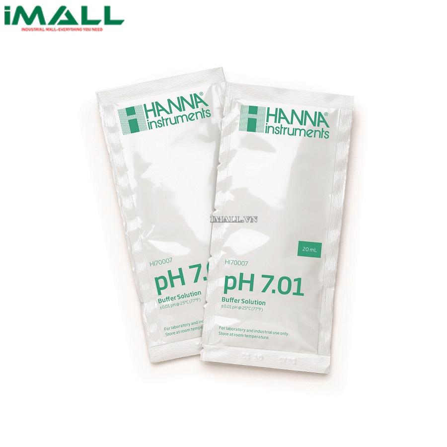 Dung Dịch Hiệu Chuẩn pH 7.01 HANNA HI70007P (Hộp 25 gói ( 20mL))0
