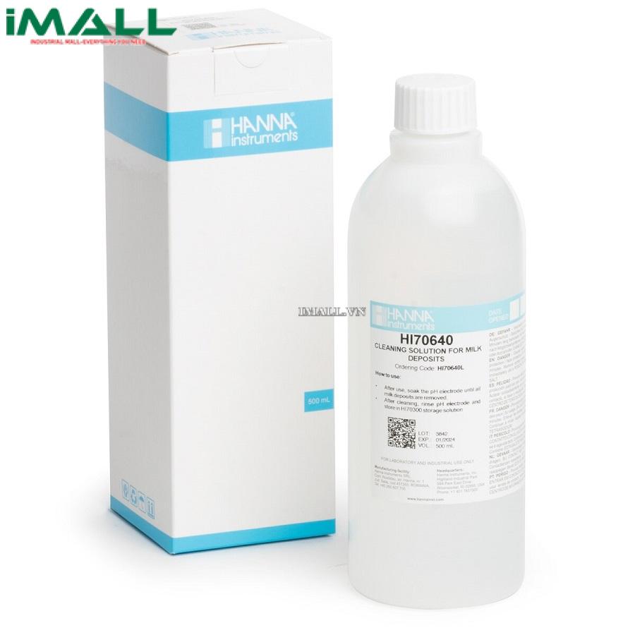 Dung Dịch Rửa Điện Cực Trong Sữa HANNA HI70640L (500 mL)0