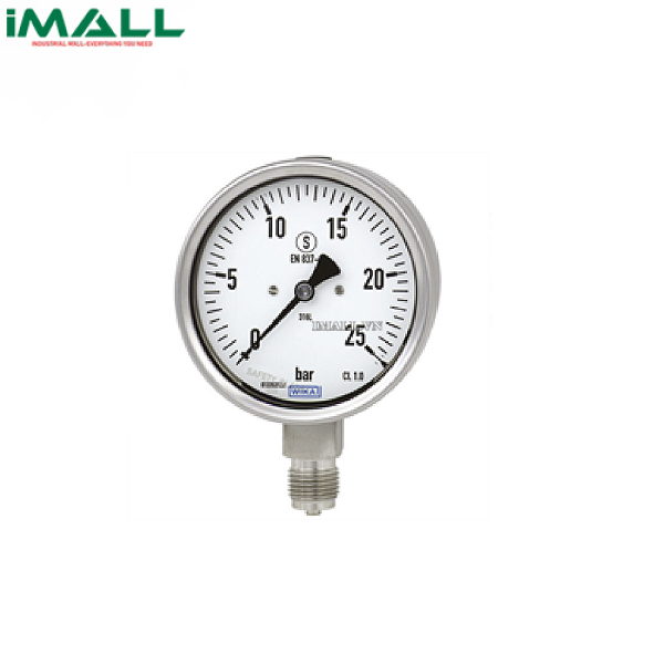 Đồng hồ đo áp suất Wika 232.50 (600 Kg/cm2, 100mm, 1/2" Nptm, LM)