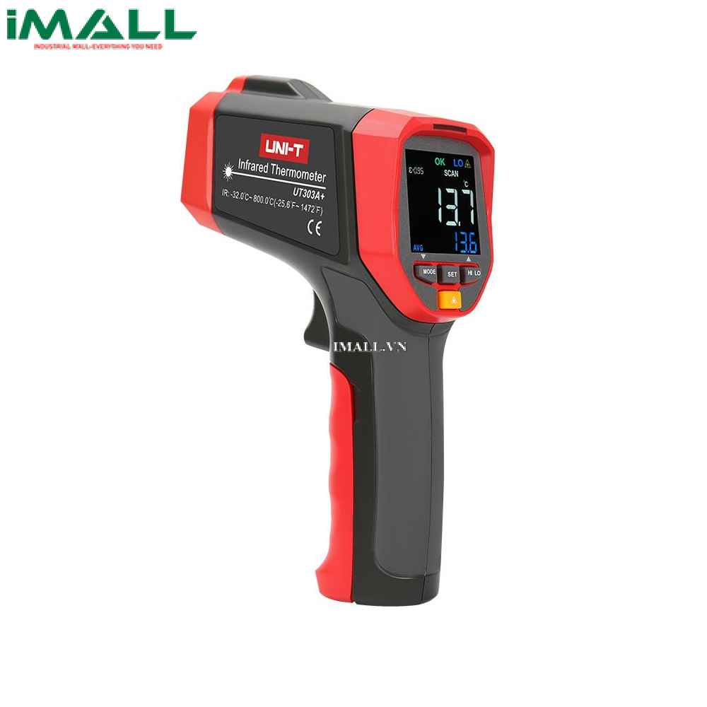 UNI-T UT303A+ Infrared thermometer (-32~800°C, D:S=30:1)