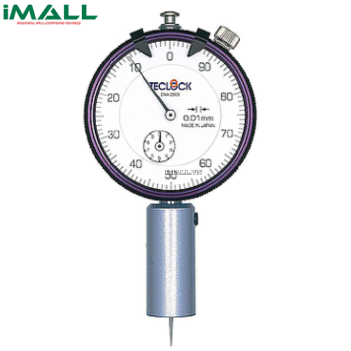 Đồng hồ đo độ sâu kiểu cơ TECLOCK DM-280 (10mm/0.01mm)(Đế tròn)