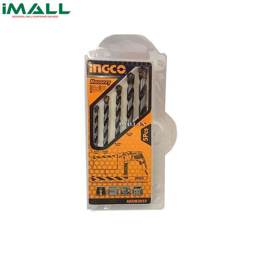 Bộ 5 mũi khoan bê tông đuôi trơn (4-10mm) INGCO AKDB3055