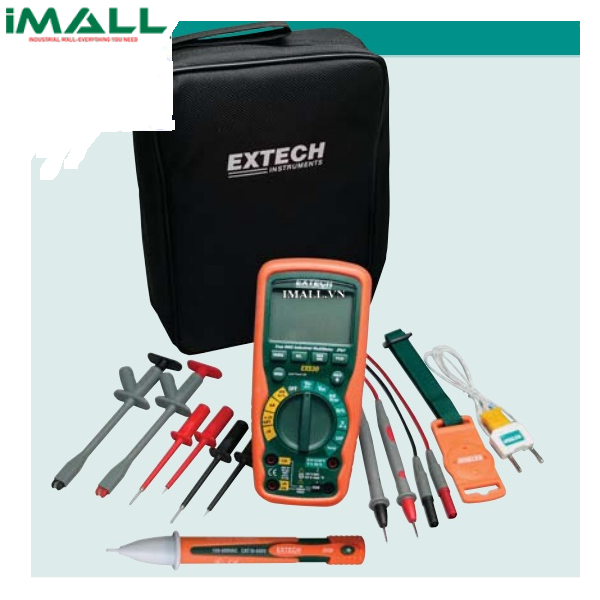 Bộ kít đồng hồ vạn năng + dây đo kiểu K Extech EX520-S0