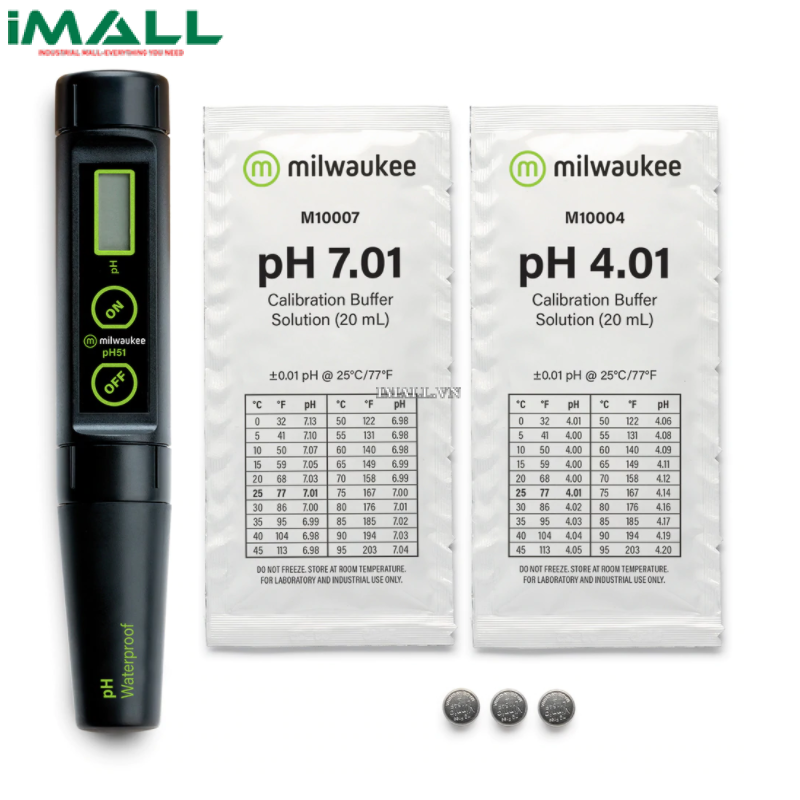 Bút đo pH điện tử MILWAUKEE pH51 chống nước (0~14pH)