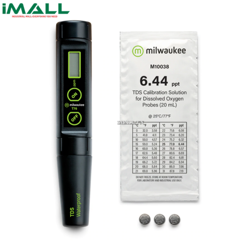 Bút đo TDS điện tử MILWAUKEE T76 (0~9990 ppm (mg/L))