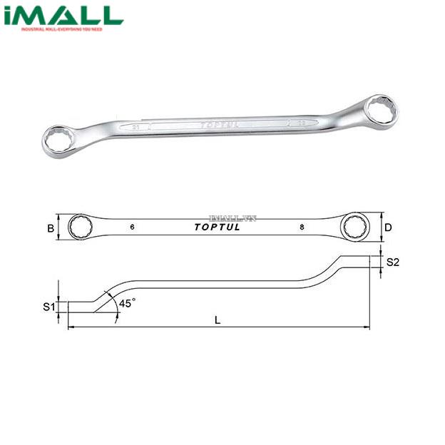 Cờ lê 2 đầu vòng toptul 45° TOPTUL AAEH11130