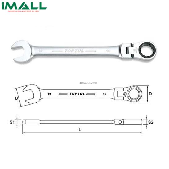 Cờ lê vòng miệng lắc léo TOPTUL AOAH1717 (17mm)0