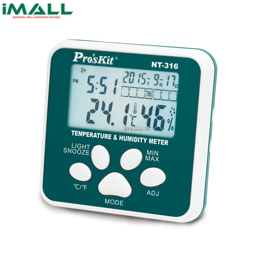Đồng hồ đo nhiệt độ, độ ẩm mini Pro'skit NT-316