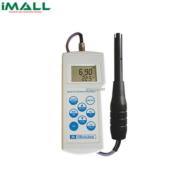 Máy đo EC/TDS/mặn/nhiệt độ cầm tay điện tử MILWAUKEE Mi 3060