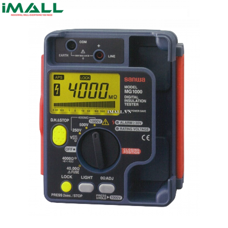 Máy đo điện trở cách điện SANWA MG1000 set (1000V/500V/250V, 4000MΩ)