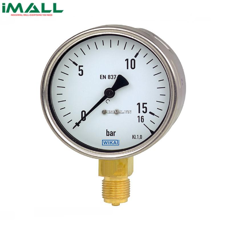 Đồng hồ đo áp suất Wika 212.20 (10 kg/cm2, 160mm, 1/2" Nptm, LM)