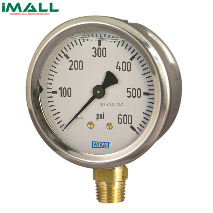 Đồng hồ đo áp suất Wika 213.53 (-1~0 kg/cm²(mmHg), 63mm, 1/4" Nptm, CBM)