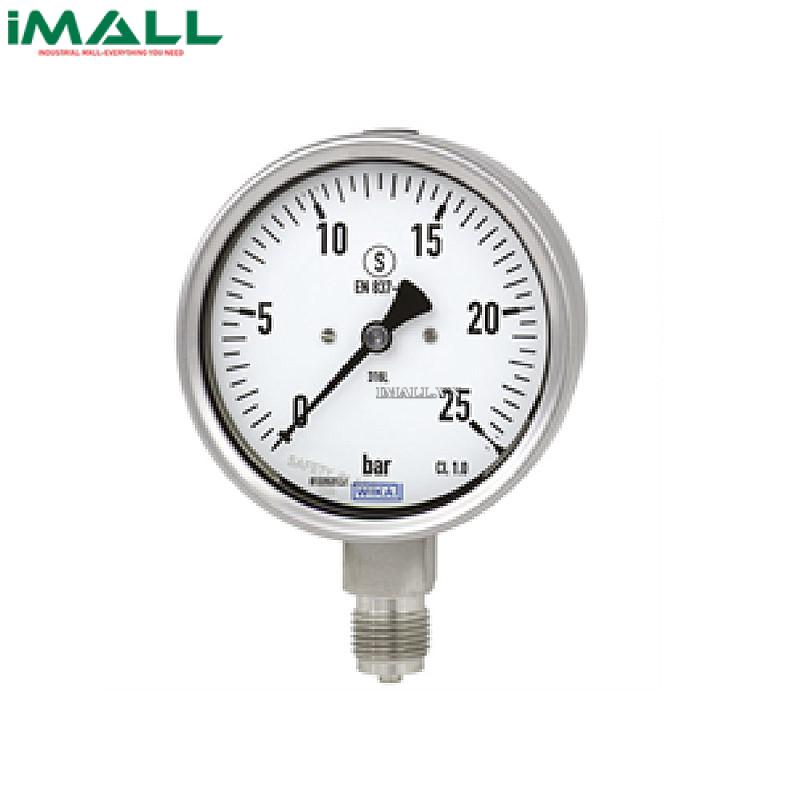 Đồng hồ đo áp suất Wika 232.50 (100 Kg/cm2, 100mm, 1/2" Nptm, LM)