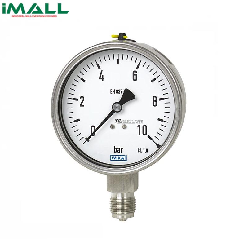 Đồng hồ đo áp suất Wika 232.50 (1 Bar (Psi), 63mm, 1/4" Nptm, LM)