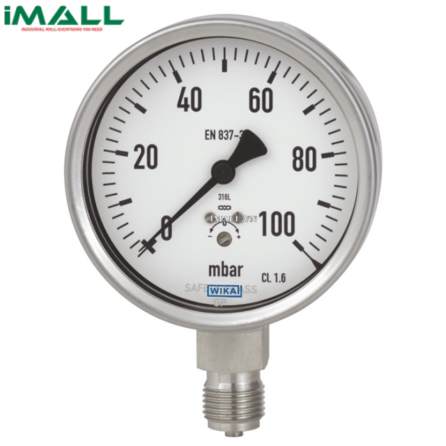 Đồng hồ đo áp suất WIKA 632.50.63 ( 40 mbar, 63mm)0