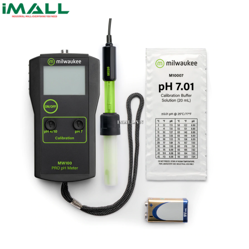 Máy đo pH điện tử cầm tay MILWAUKEE MW100 Pro (0.0~14.0 pH, ±0.2 pH)