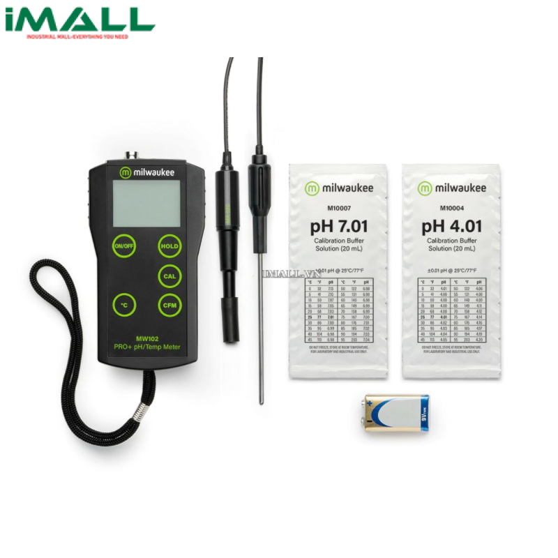 Máy đo pH/nhiệt độ điện tử MILWAUKEE MW102-FOOD (-2.00~16.00 pH, ±0.02 pH)