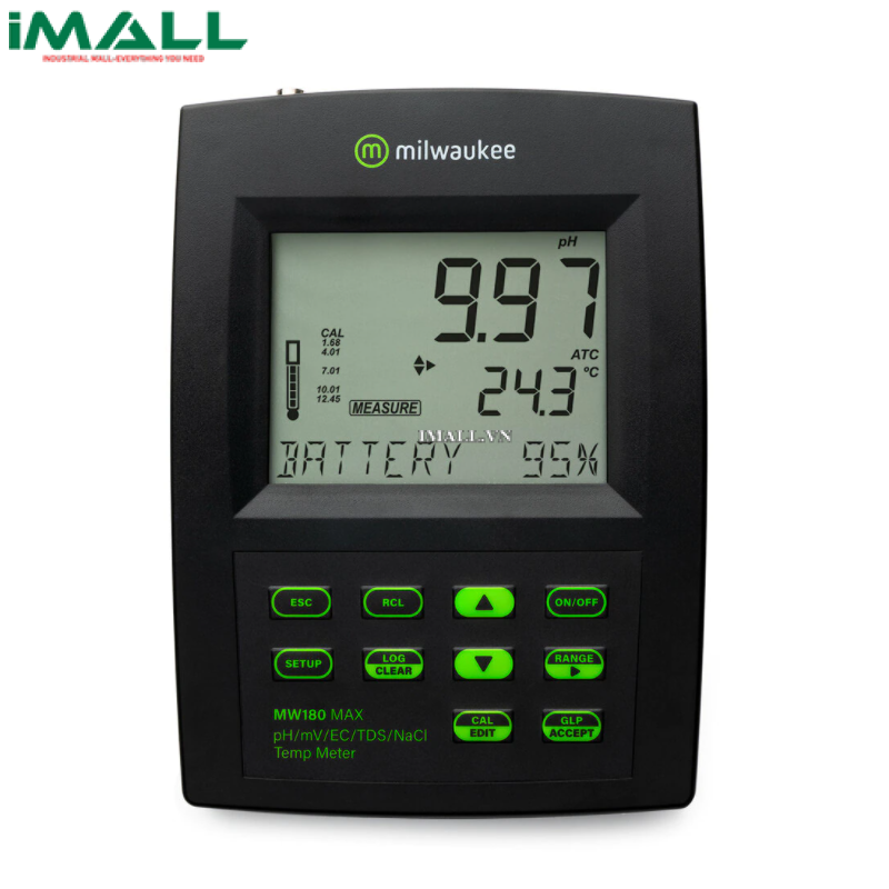 Máy đo pH/ORP/EC/TDS/NaCl/nhiệt độ để bàn MILWAUKEE MW180 (MAX)0