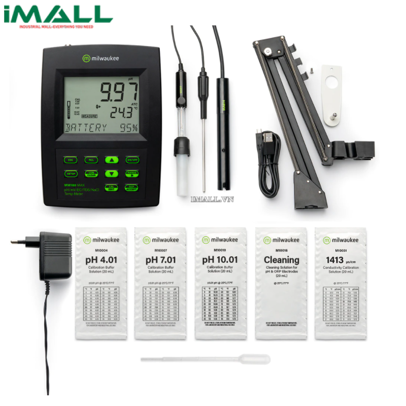 Máy đo pH/ORP/EC/TDS/NaCl/nhiệt độ để bàn MILWAUKEE MW180 (MAX)