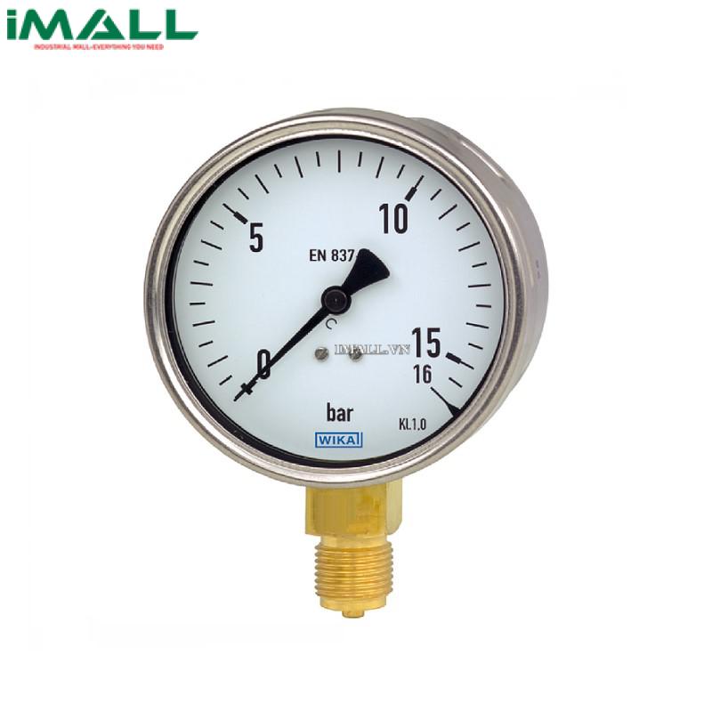 Đồng hồ đo áp suất Wika 213.253 (20 Bar (Psi), 63mm, 1/4" Nptm, LM)