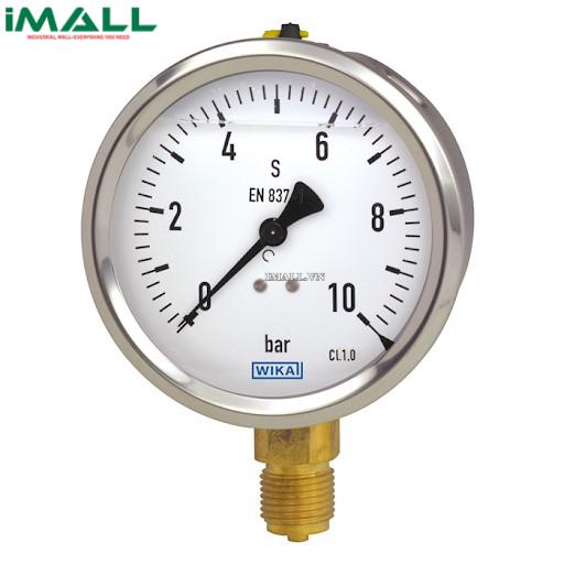 Đồng hồ đo áp suất Wika 213.53 (40 Bar (Psi), 63mm, 1/4" Nptm, LM)
