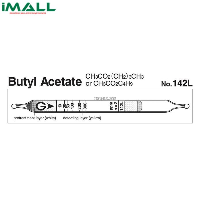 Ống dò đo nhanh Butyl axetat CH3CO2C4H9 Gastec 142L (10 ~ 300 ppm)