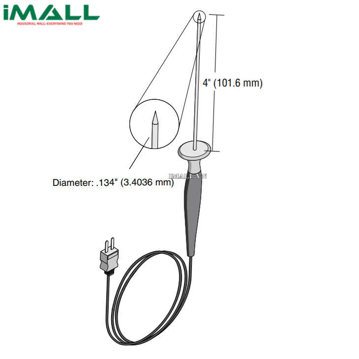 Đầu đo nhiệt độ kiểu K FLUKE 80PK-25 (-40~260°C, nhọn)0