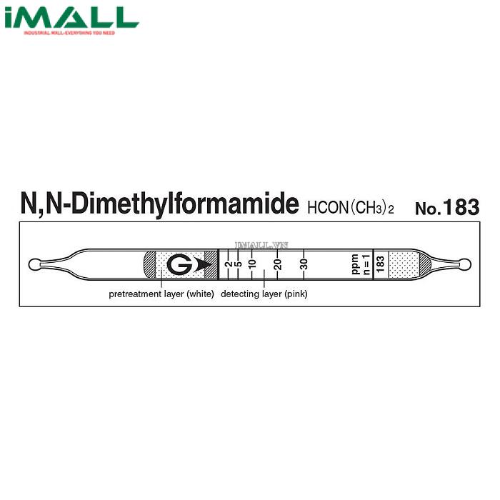 Đo nhanh N, N-Dimethyl formamide HCON (CH3) 2 Gastec 183 (0,8 ~ 90ppm)