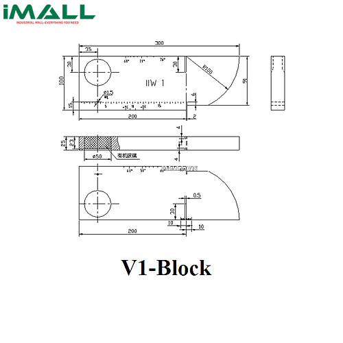 Khối chuẩn V1 dùng cho máy siêu âm khuyết tật EBP V1-Block0