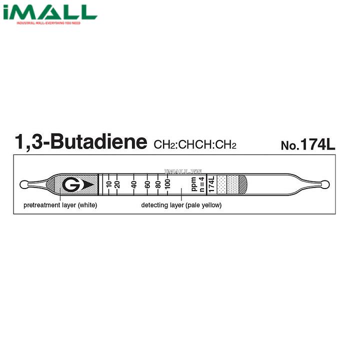 Ống dò đo nhanh 1,3-Butadien CH2: CHCH: CH2 Gastec 174L (2,5 ~ 100ppm)