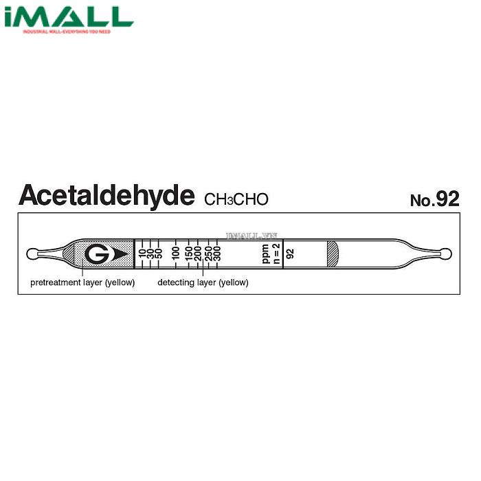 Ống dò đo nhanh Acetaldehyde CH3CHO Gastec 92 (5 ~ 750ppm)
