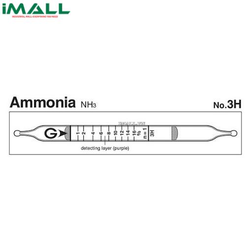 Ống dò đo nhanh Amoniac NH3 Gastec 3H (0,2 ~ 32%)