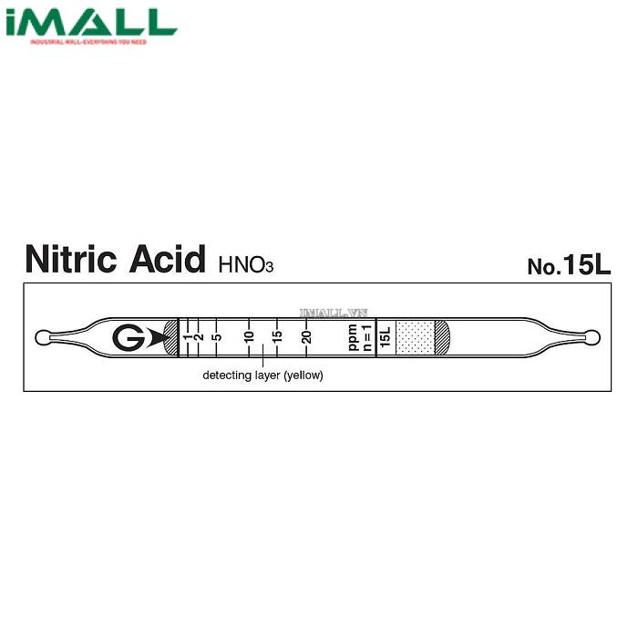 Ống dò đo nhanh Axit nitric HNO3 Gastec 15L (0,1-40ppm)0